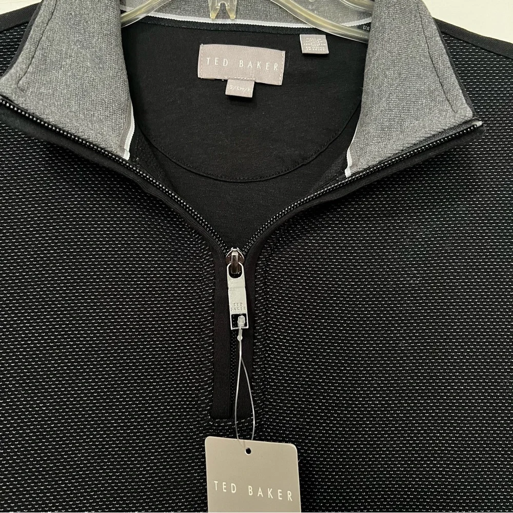 Ted‎ Baker Quarter Zip Men's Textured Pullover NWT Size S
